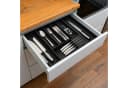 relaxdays Besteckkasten Ausziehbarer Besteckkasten aus Bambus Schwarz Bild 4