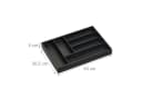 relaxdays Besteckkasten 6 Fächer Schwarz Bambus Bild 1