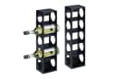 relaxdays Weinregal 2er Set Schwarz Bambus Bild 2