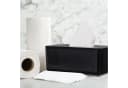 relaxdays Papiertuchbox Schwarz mit Bambusdeckel Bild 1