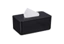 relaxdays Papiertuchbox Schwarz mit Bambusdeckel Bild 2