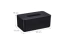 relaxdays Papiertuchbox Schwarz mit Bambusdeckel Bild 4