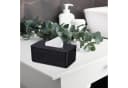 relaxdays Papiertuchbox Schwarz mit Bambusdeckel Bild 5