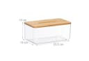 relaxdays Papiertuchbox Transparent mit Bambus-Deckel Bild 4