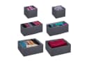 relaxdays Aufbewahrungsbox Schubladen Organizer 6er Set Grau Bild 2