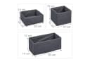 relaxdays Aufbewahrungsbox Schubladen Organizer 6er Set Grau Bild 4