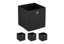 relaxdays Aufbewahrungsbox 4er Set Schwarz Stoffbox Würfelregal Bild 2