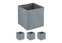 relaxdays Aufbewahrungsbox Grau 4er Set Stoffbox Bild 2