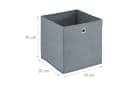 relaxdays Aufbewahrungsbox Grau 4er Set Stoffbox Bild 4