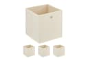 relaxdays Aufbewahrungsbox 4er Set Creme Stoffboxen Bild 2