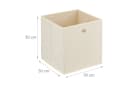relaxdays Aufbewahrungsbox 4er Set Creme Stoffboxen Bild 4