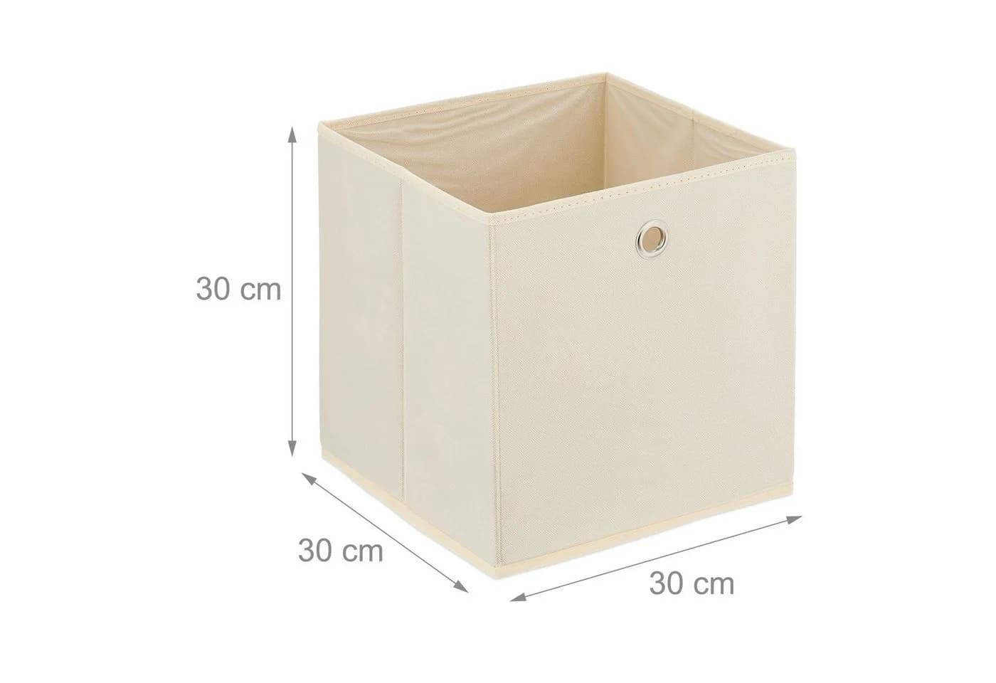 relaxdays Aufbewahrungsbox 4er Set Creme Stoffboxen - Bild 4