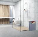 relaxdays Wäschekorb mit Deckel 105 l Grau/Braun Bild 1
