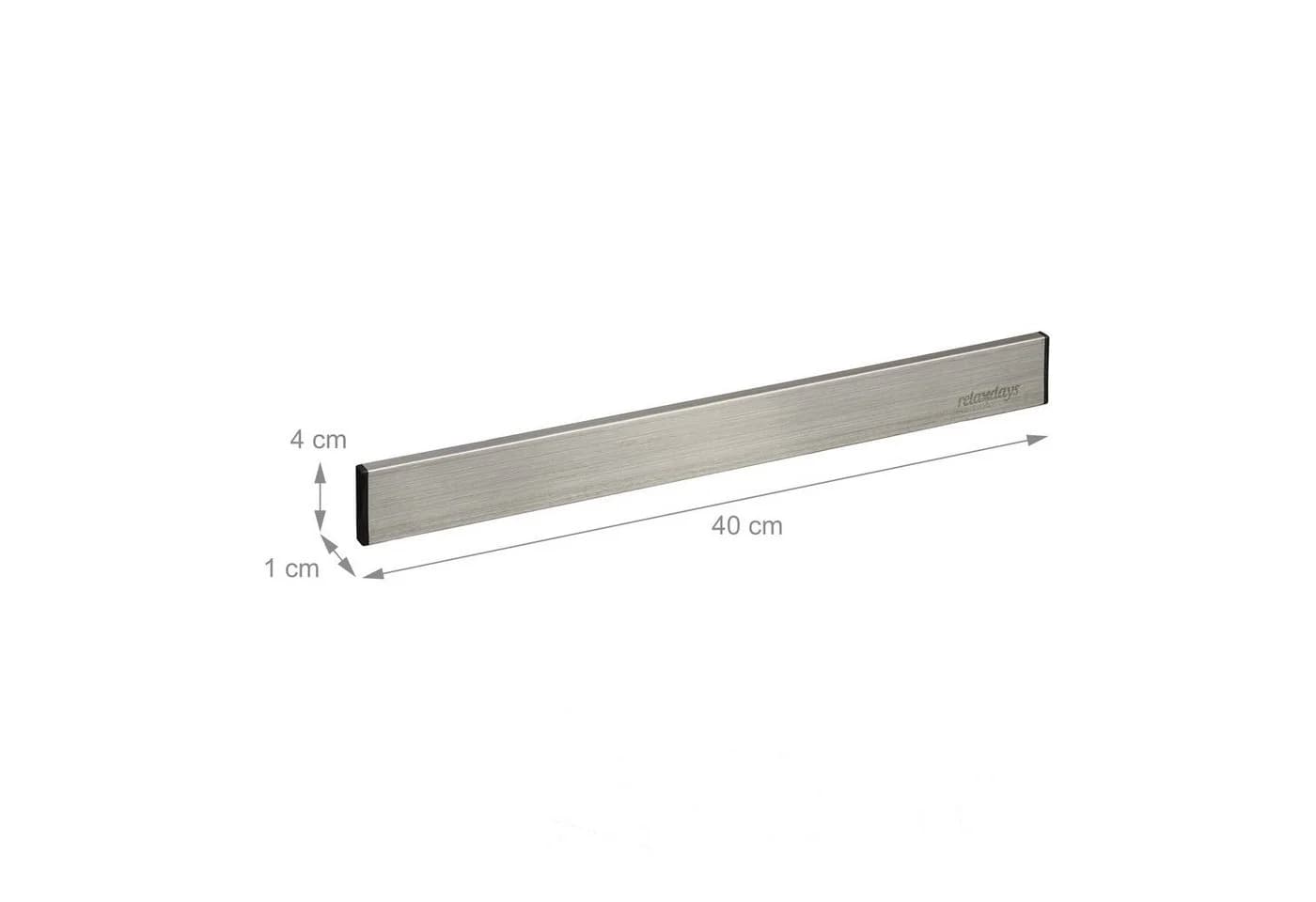 relaxdays Wand-Magnet Messer-Leiste Selbstklebende Magnetleiste Silber - Bild 4