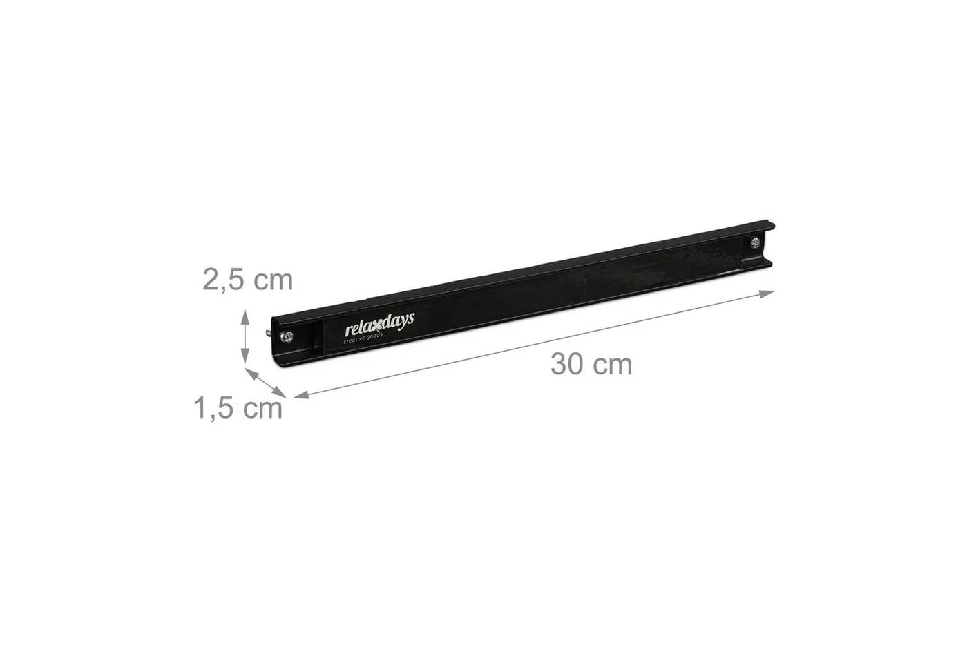 relaxdays Wand-Magnet Messer-Leiste 3er Set Schwarz Stahl - Bild 4