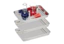 relaxdays Servierplatte Edelstahl Instrumententablett 3er Set Silber Bild 2