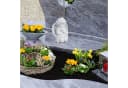 relaxdays Engelfigur Betender Grabengel Weiß Polyresin Bild 5