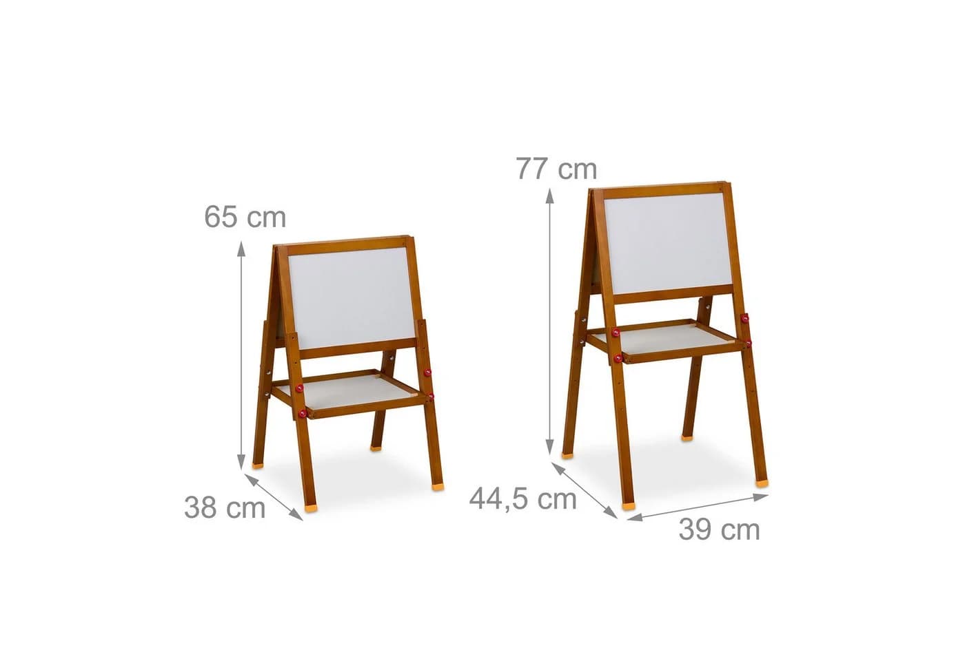 relaxdays Kinderstandtafel mit Whiteboard, 2 Seiten, Magnetisch, Höhenverstellbar - Bild 4