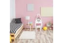 relaxdays Schminktisch Kinder mit Hocker Weiß 3 Schubladen Bild 1