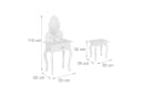 relaxdays Schminktisch Kinder mit Hocker Weiß 3 Schubladen Bild 4