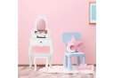 relaxdays Schminktisch Kinder mit Hocker Weiß 3 Schubladen Bild 5