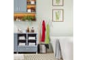 relaxdays Ausziehbare Wandgarderobe Weiß Holz 17 Haken Bild 5