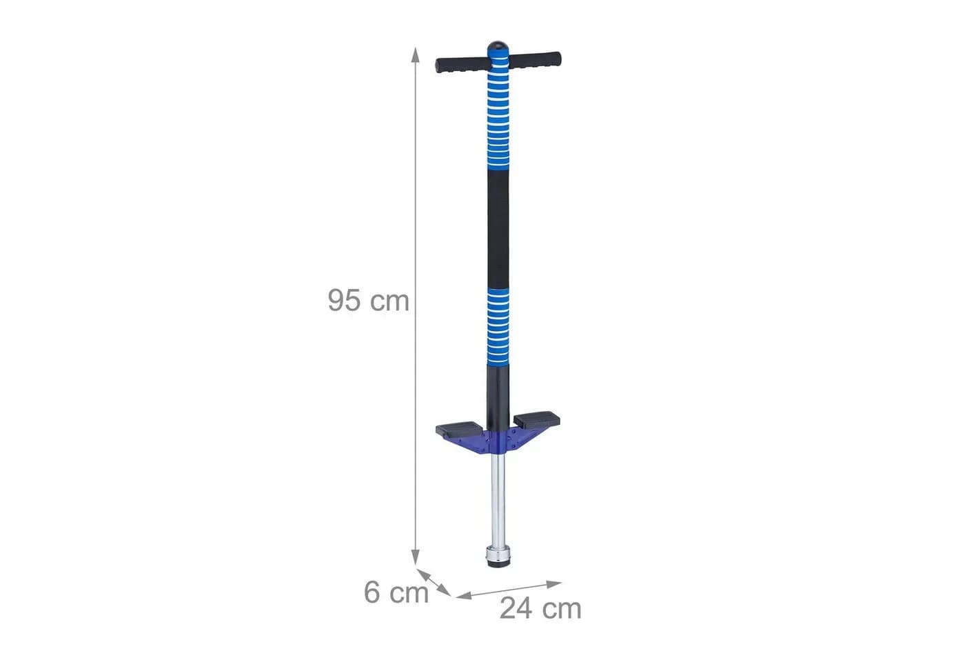 relaxdays Pogo Stick für Kinder 35 kg Blau Schwarz Silber - Bild 4