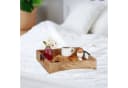 relaxdays Dekotablett Mangoholz Schwarz Modern Bild 1