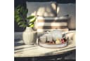 relaxdays Dekotablett Mangoholz mit Metallrand Braun/Silber/Schwarz Bild 3