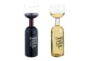 relaxdays Weinglas Weinflasche 750 ml mit Spruch Bild 2