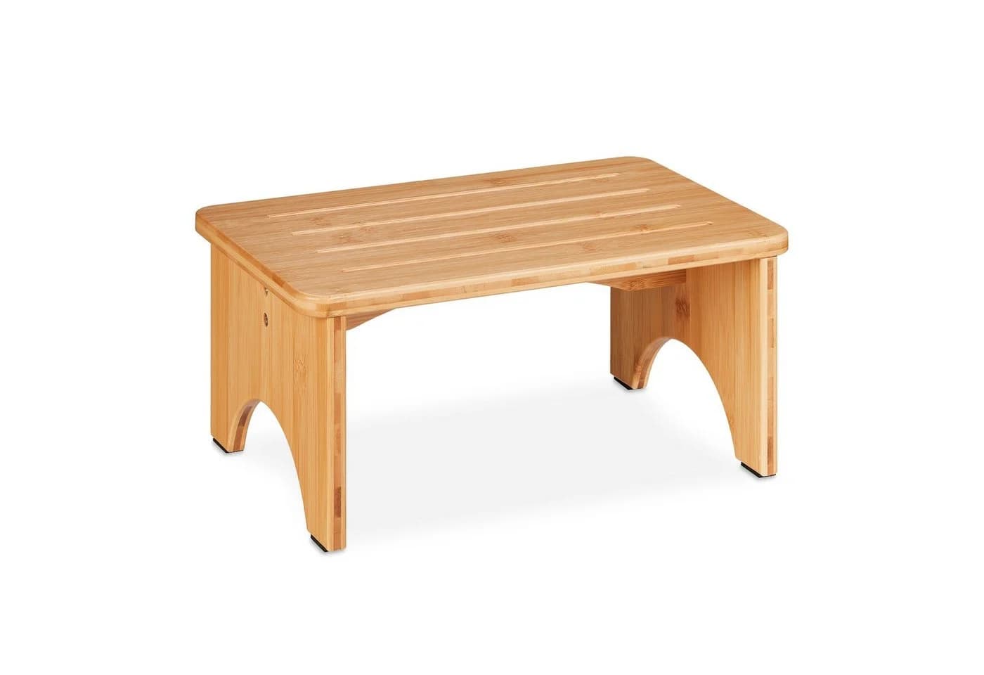 relaxdays Bambus Fußhocker 39x25x17,5 cm Natur - Bild 2