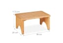 relaxdays Bambus Fußhocker 39x25x17,5 cm Natur Bild 4