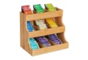 relaxdays Teebox Organizer aus Bambus 9 Fächer Natur Bild 2