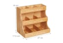 relaxdays Teebox Organizer aus Bambus 9 Fächer Natur Bild 4