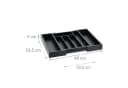 RELAXDAYS Ausziehbarer Besteckkasten Schwarz Bambus Bild 1