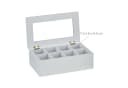 relaxdays Teebox Weiß 8 Fächer Bambus Organizer Bild 5