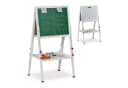 RELAXDAYS Kinderstandtafel mit Whiteboard und Kreidetafel Weiß/Grün Bild 2