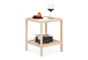 relaxdays Beistelltisch mit Glasplatte Kiefernholz Bild 2