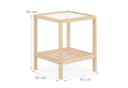 relaxdays Beistelltisch mit Glasplatte Kiefernholz Bild 4