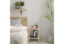relaxdays Beistelltisch mit Glasplatte Kiefernholz Bild 5
