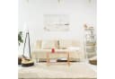 relaxdays Beistelltisch Walnuss Glasablage Modern Bild 1