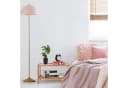 relaxdays Beistelltisch Walnuss Glasablage Modern Bild 5