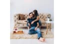 relaxdays Serviertablett Walnussholz & MDF mit Griffen Bild 3