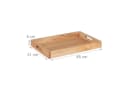 relaxdays Serviertablett Walnussholz & MDF mit Griffen Bild 4