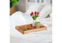 relaxdays Serviertablett Walnussholz & MDF mit Griffen Bild 5