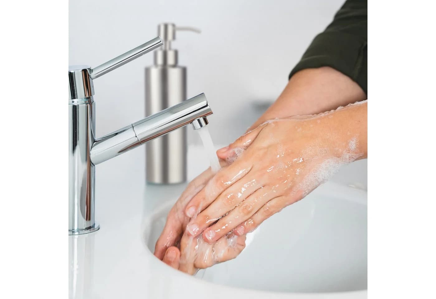 relaxdays Seifenspender 2er Set Edelstahl Silber 300 ml - Bild 3