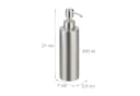 relaxdays Seifenspender 2er Set Edelstahl Silber 300 ml Bild 4