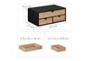 relaxdays Schreibtisch Organizer mit 3 Schubladen Schwarz/Braun Bambus Bild 4