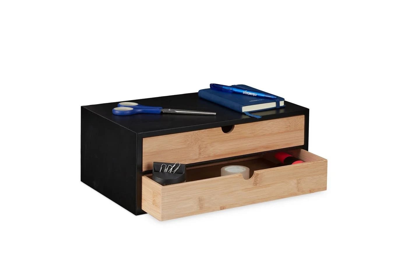 RELAXDAYS Organizer Schubladenbox Bambus & MDF 2 Fächer - Bild 2