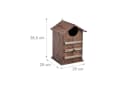 relaxdays Vogelhaus Eulen Nistkasten Holz Braun Bild 4